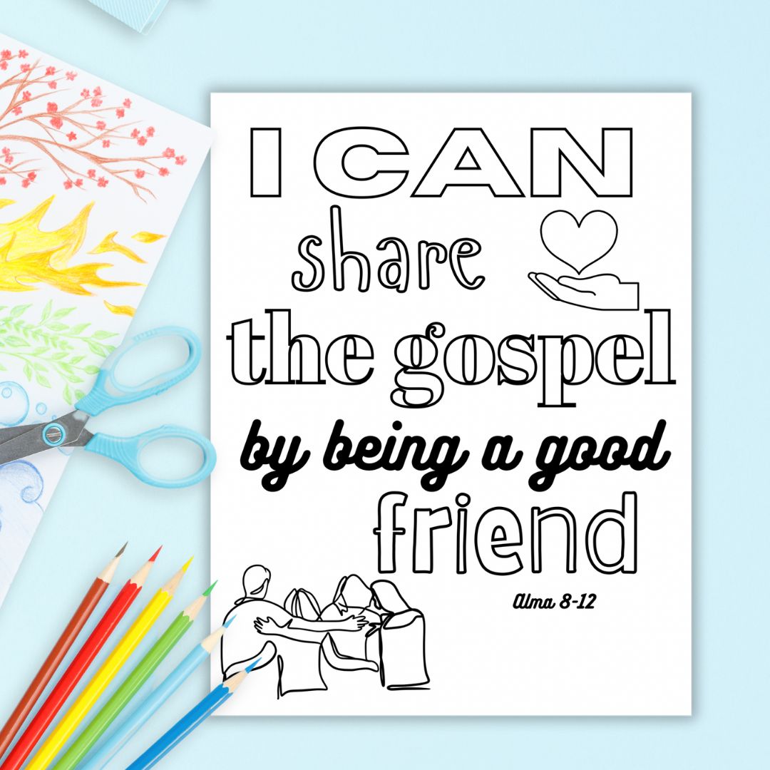 Alma 8-12 Missionary + Friendship Coloring Page