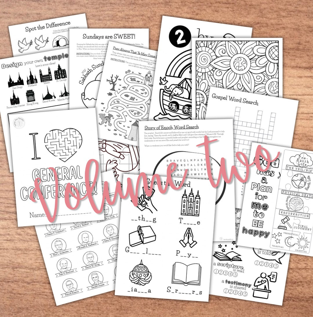 Vol. 2 General Conference Coloring Packet for Kids