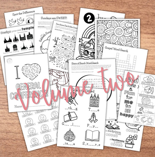 Vol. 2 General Conference Coloring Packet for Kids