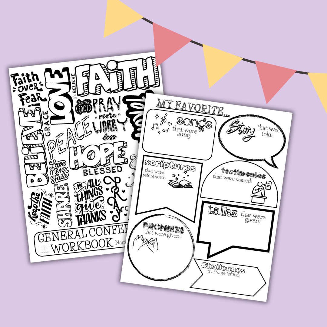 Youth conference printable with space for notes, impressions, and favorite quotes LDS
