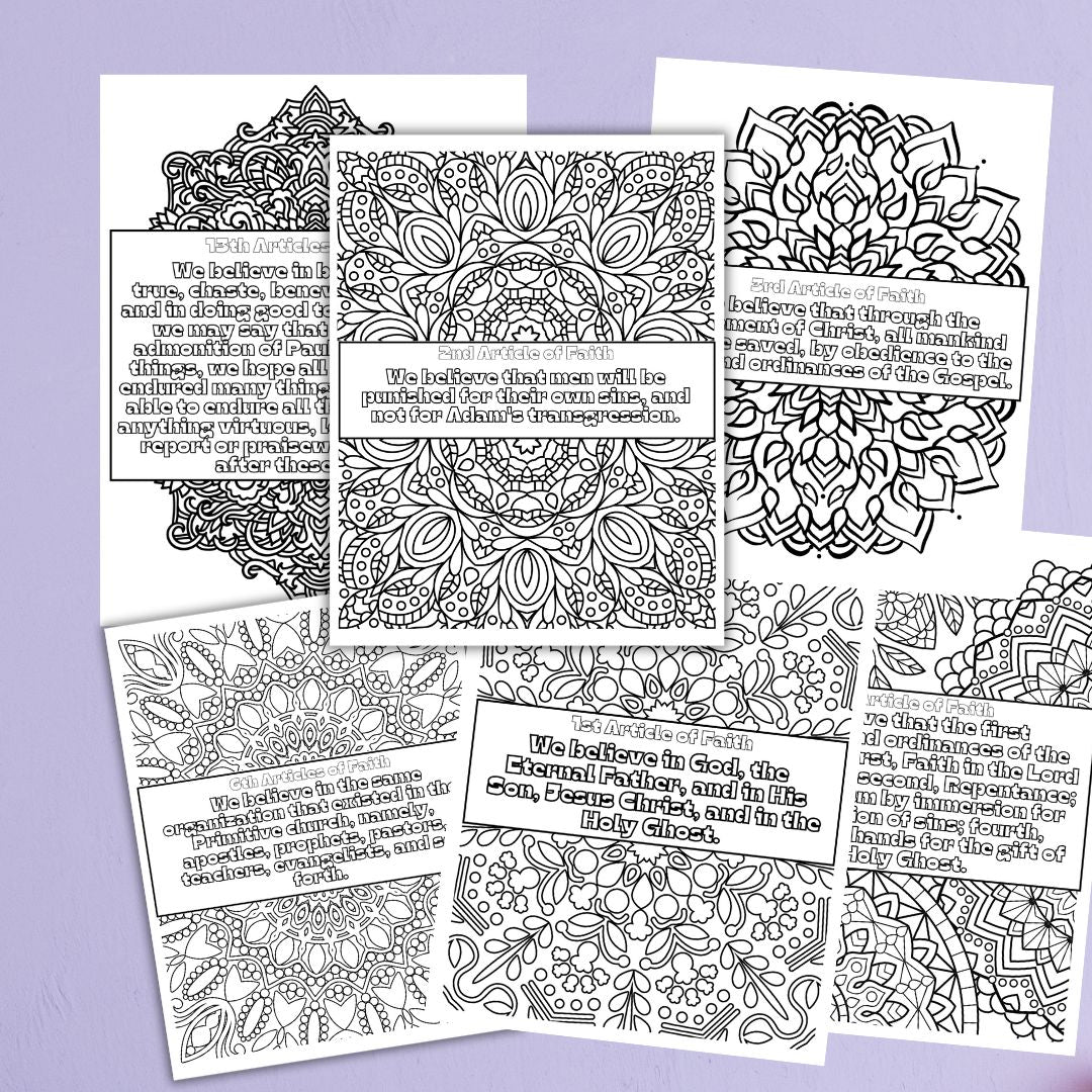 Articles of Faith Coloring Pages