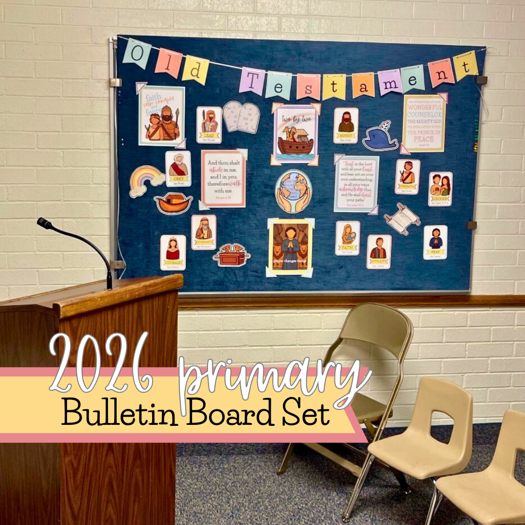 Primary LDS bulletin board decor 2026 Old Testament printable