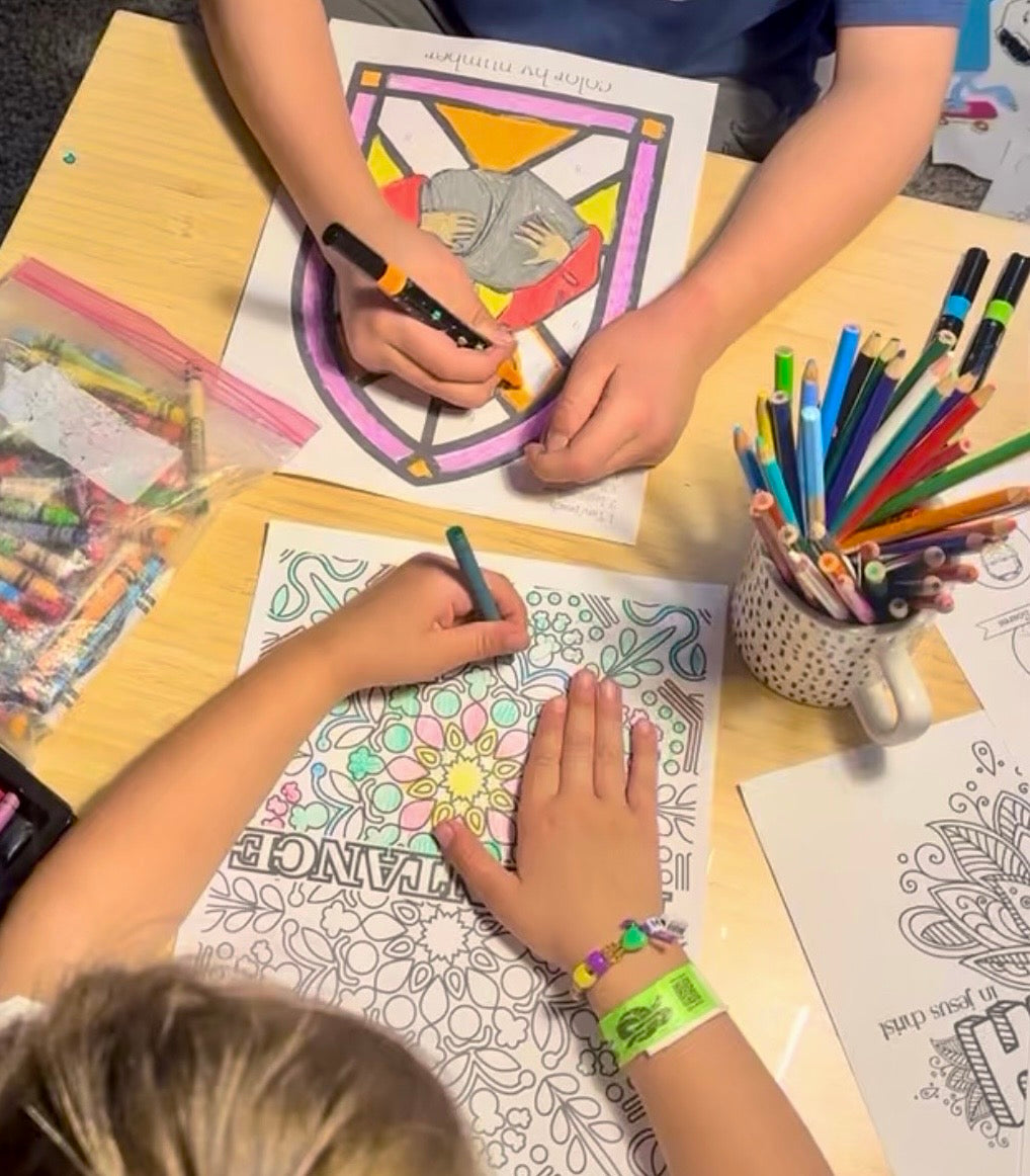 Printable LDS conference packet with word search, maze, and gospel-themed activities for children