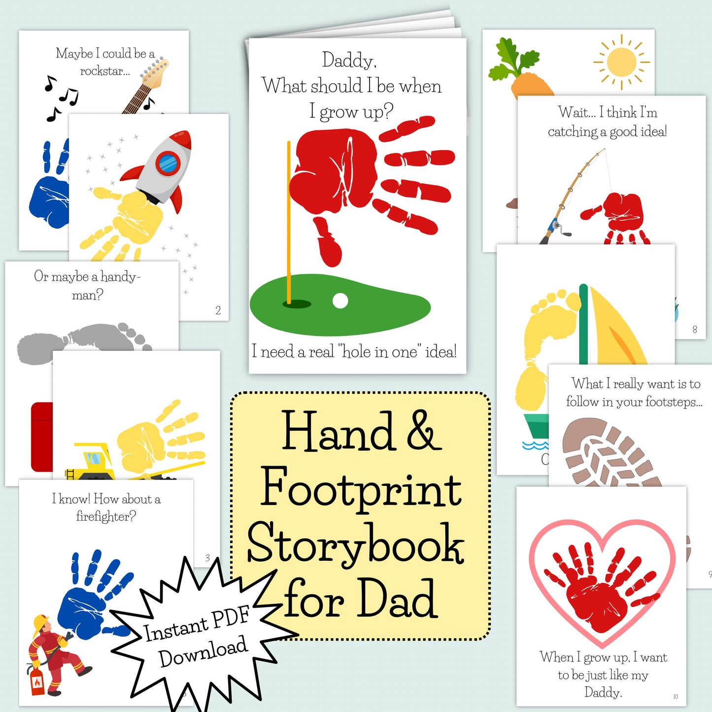 Hand/Footprint Book for Dad